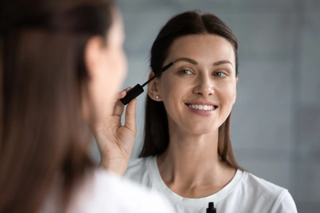 Young woman getting ready for a first date